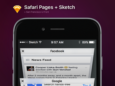 Safari Pages for Sketch + SF Font