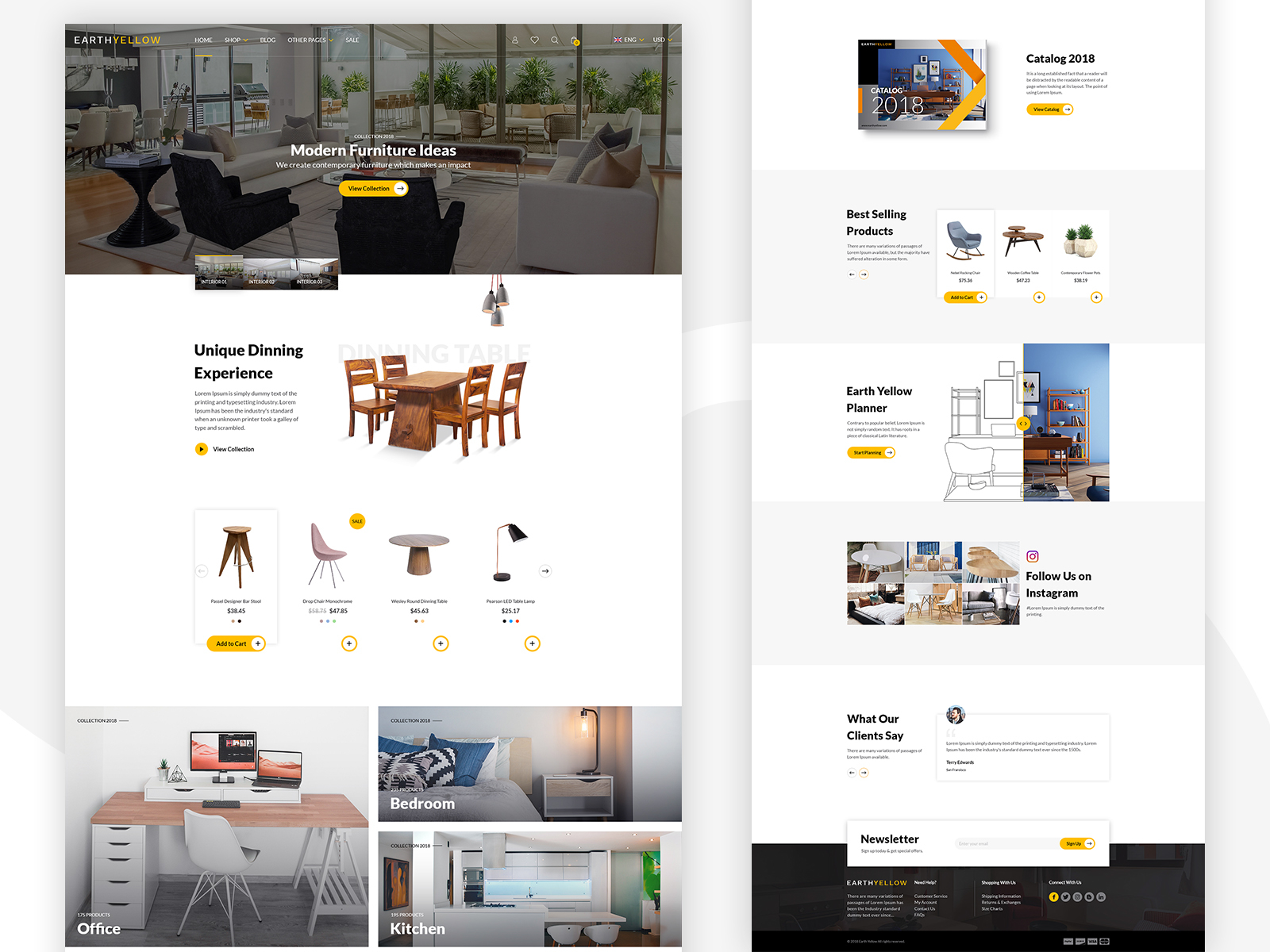 Furniture E-Commerce by Mevil for Alian Software on Dribbble