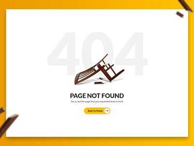 Furniture 404 Page 404 error page 404 page 404error design ecommence furniture theme design themeforest ui