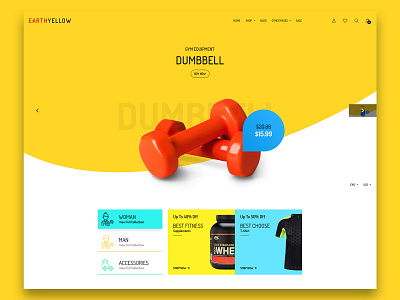 Gym Products E-Commerce creative design ecommence fitness fitness products gym theme design themeforest website