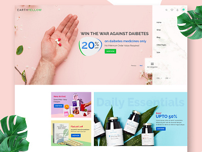 Medical Products E-Commerce creative design design ecommence medical products online pharmacy pharmacy theme design themeforest ui website