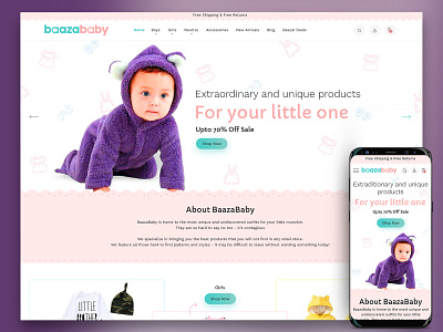 Baaza Baby E-Commerce site redesign creative design design ecommence redesign concept redesign website ui desgin website