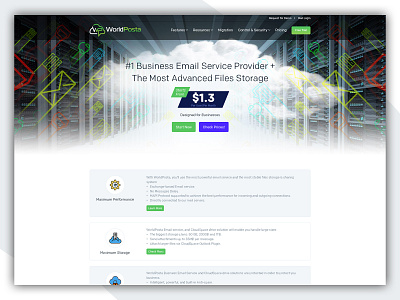 World Posta service landing page