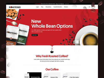 Coffee E-Commerce website clean coffee coffee bean coffee website creative design creative ui creative website ecommence website