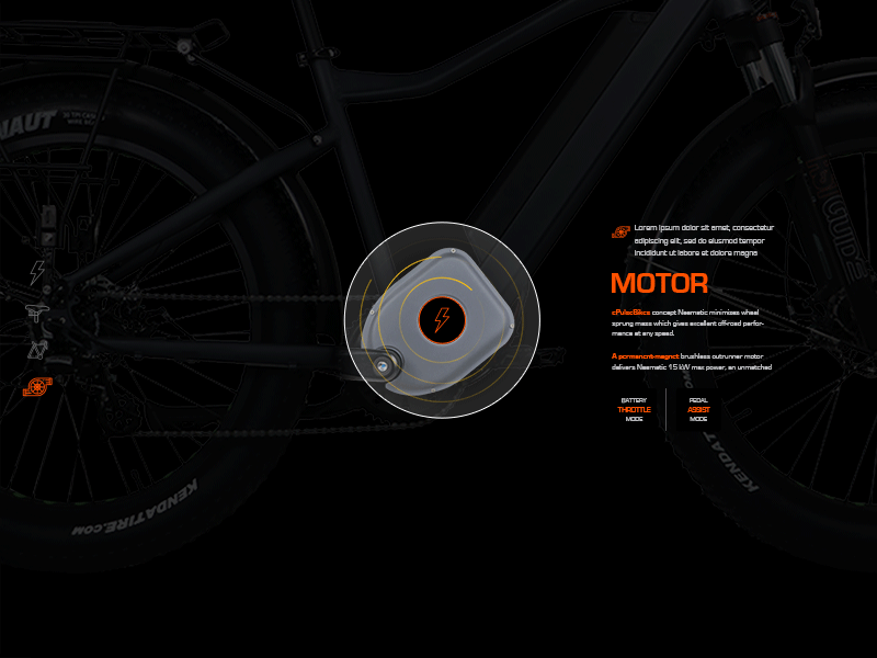 Electronic Bike website design bike ride creative design creative website ebike ecommence gif animation theme design ui website