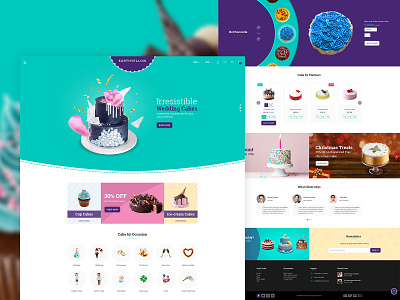 Cake Landing Page alian creative design ecommence theme design themeforest ui website