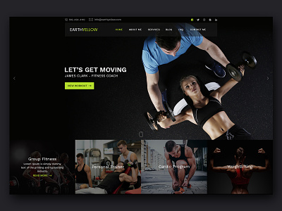 Fitness Theme creative design creative website theme design themeforest ui website