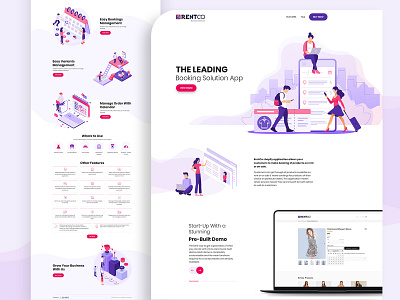 RentCo Booking Solution Landing page