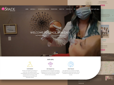 Spade Home page design