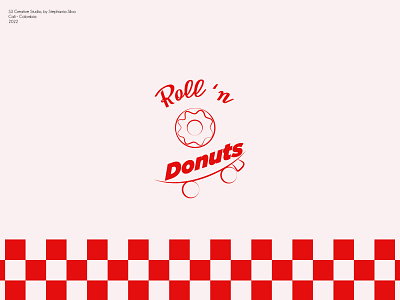 Roll n´Donuts branding illustration logo typography