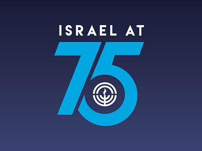Logo for Israel 75th Anniversary Trip branding design graphic design israel logo non profit typography vector
