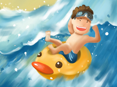 Summertime ’s definitely here! art caricature digital art graphic illustration photoshop procreate summer