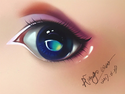 Eye art caricature cg digital art graphic illustration photoshop procreate