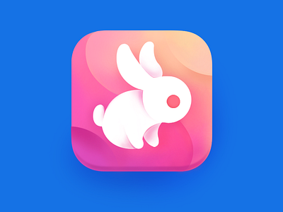 The rabbit icon illustration logo ui