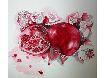 Watercolor Pomegranate