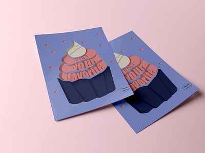 Cupcake posters 3d branding graphic design illustration vector