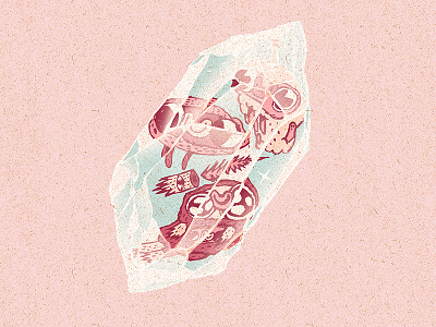 -= crystallized cuties =- adventure artwork cartoon crystal drawing illustration magic mystic pink time
