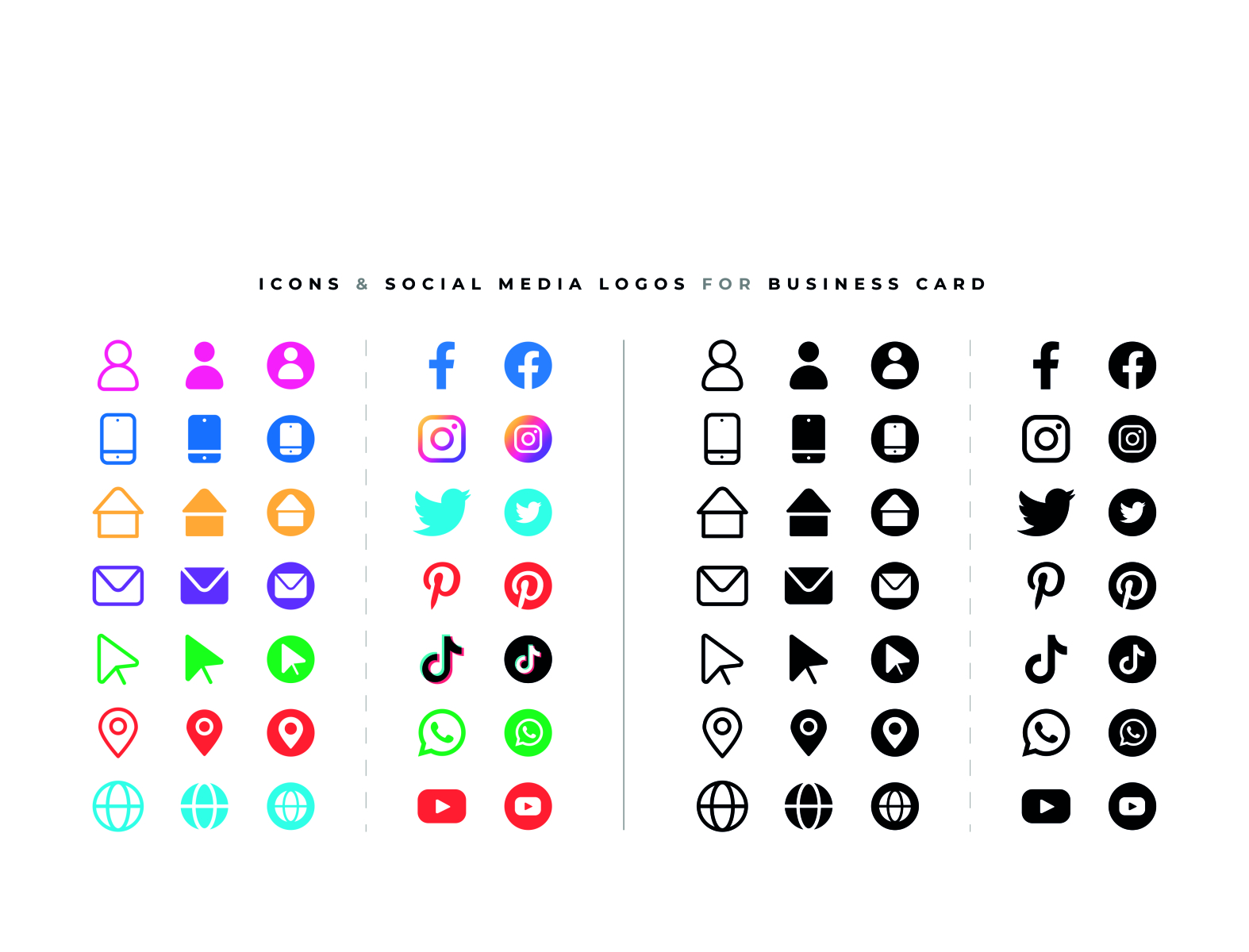 Social media logos and icons by Caty on Dribbble