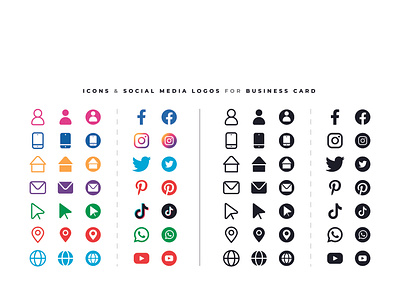 Social media logos and icons design logo vector