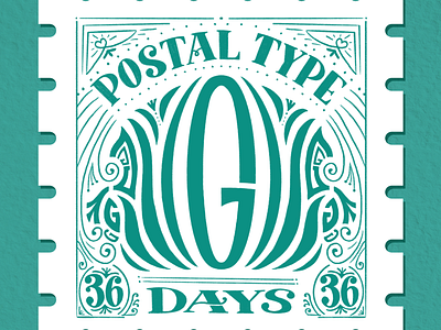 Postal Type, G: 36 Days of Type 36 days of type 36daysoftype alphabet custom type g hand lettering hand type handtype lettering