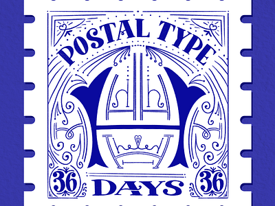 Postal Type, H: 36 Days of Type 36 days of type alice in wonderland alphabet custom type design h handtype lettering type design