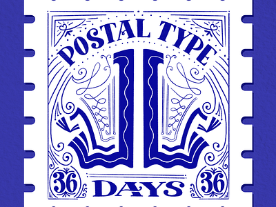 Postal Type, L: 36 Days of Type alice in wonderland alphabet custom type l lettering letters post postage stamps through the looking glass