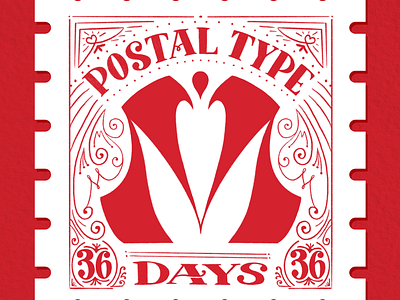 Postal Type, M: 36 Days of Type 36 days alice in wonderland custom type hand lettering hand type lettering m postage stamps type design