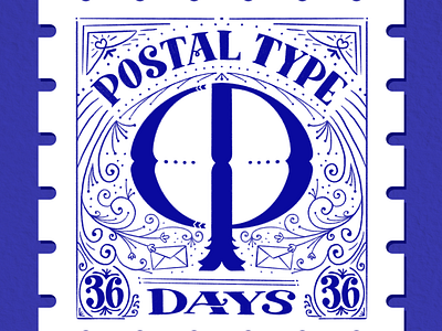 Postal Type, P: 36 Days of Type 36 days of type alice in wonderland carrier pigeon illustration letterer lettering lettering art mail pigeon postage postage stamp stamp stamp design typogaphy