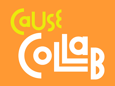Cause Collab 2020 branding cause collab collaborate collaboration collaborative color concept custom type event design identity identity branding lettering logo logotype orange type typography vector wip