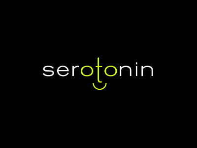 Serotonin biology branding chemistry design face happy identity logo logotype science serotonin smile type typography wellbeing