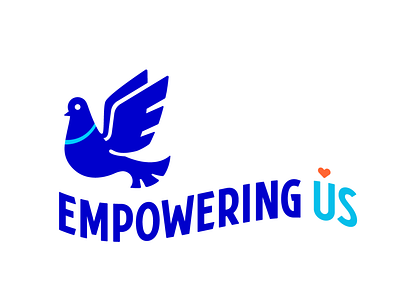Empowering Us brand branding emotional health identity illustration logo mental health pigeon type typography vector wellness