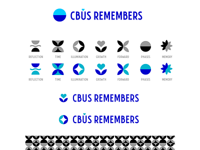 Columbus Remembers blue branding cbus columbus design grief healing identity illustration logo memory ohio pattern phases system time type typography vector