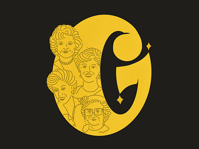 G: The Golden Girls alphabet design golden girls hand lettered hand lettering illustration lettering proreate television thank you for being a friend tv type typography