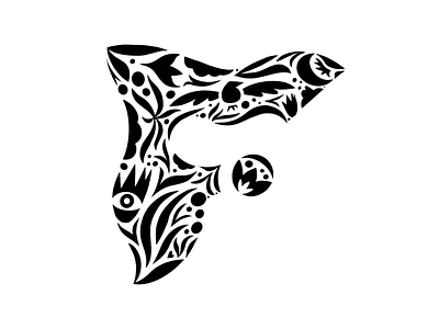 F, Flourish. 36 days 36 days of type 36days f 36daysoftype birds branding design flowers hand drawn hand lettering illustration letter f lettering nature type typography