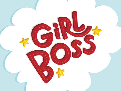 Girl Boss design girl boss hand lettering lettering