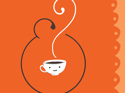 Coffee / Tea & ampersand coffee hot drinks illustration lettering tea