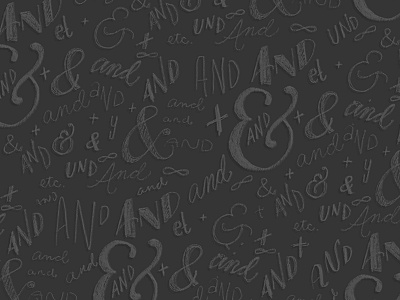 And / & / + ampersand hand lettering lettering sketch type wip