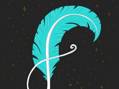 Fantastical Feather 36 days of type f feather hand lettering illustration lettering magic procreate type typography