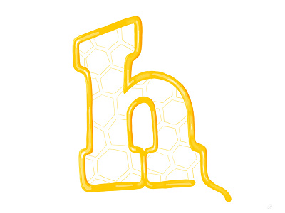 Honey 36 days of type bees hand type handlettering honey honeybees honeycomb illustration lettering