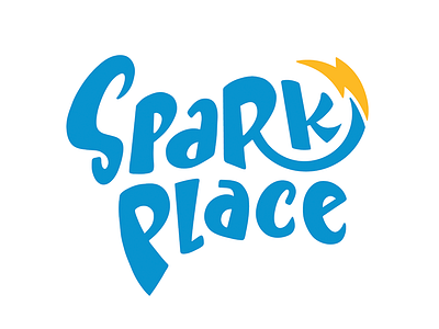 Spark Place Logo hand lettering identity lettering lightning logo mark spark type typography