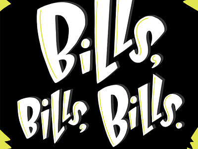 Bills, Bills, Bills destinys child doodle hand lettering lettering lyrics music procreate quote