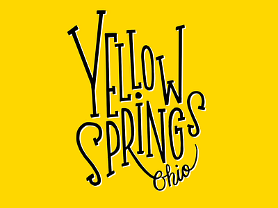Yellow Springs, Ohio apple pencil hand lettering ipad pro lettered lettering ohio procreate yellow yellow springs