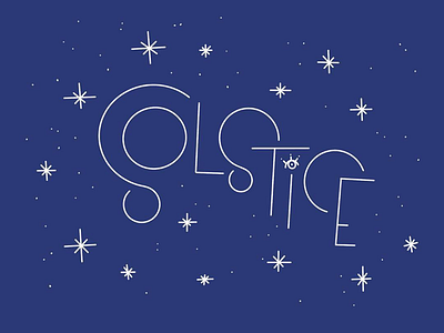 Solstice lettering handtype lettered lettering procreate snow snowflake solstice space stars winter winter solstice
