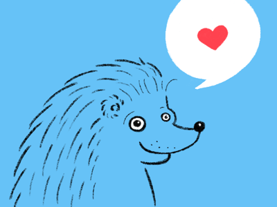 ❤️ hedgehog illustration love