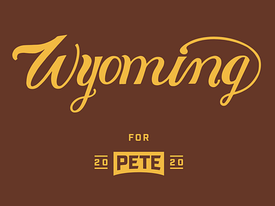 Wyoming for Pete advertising campaign democracy democrat design grassroots hand lettered font hand lettering handtype lettered lettered logo lettering logo social media social media ads states typography united states usa wyoming