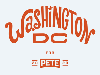 Washington DC (District of Columbia) for Pete 2020 buttigieg campaign dc design district of columbia hand lettered logo hand lettering handmade font lettered lettering pete state tipografia typo logo typografi typography washington dc