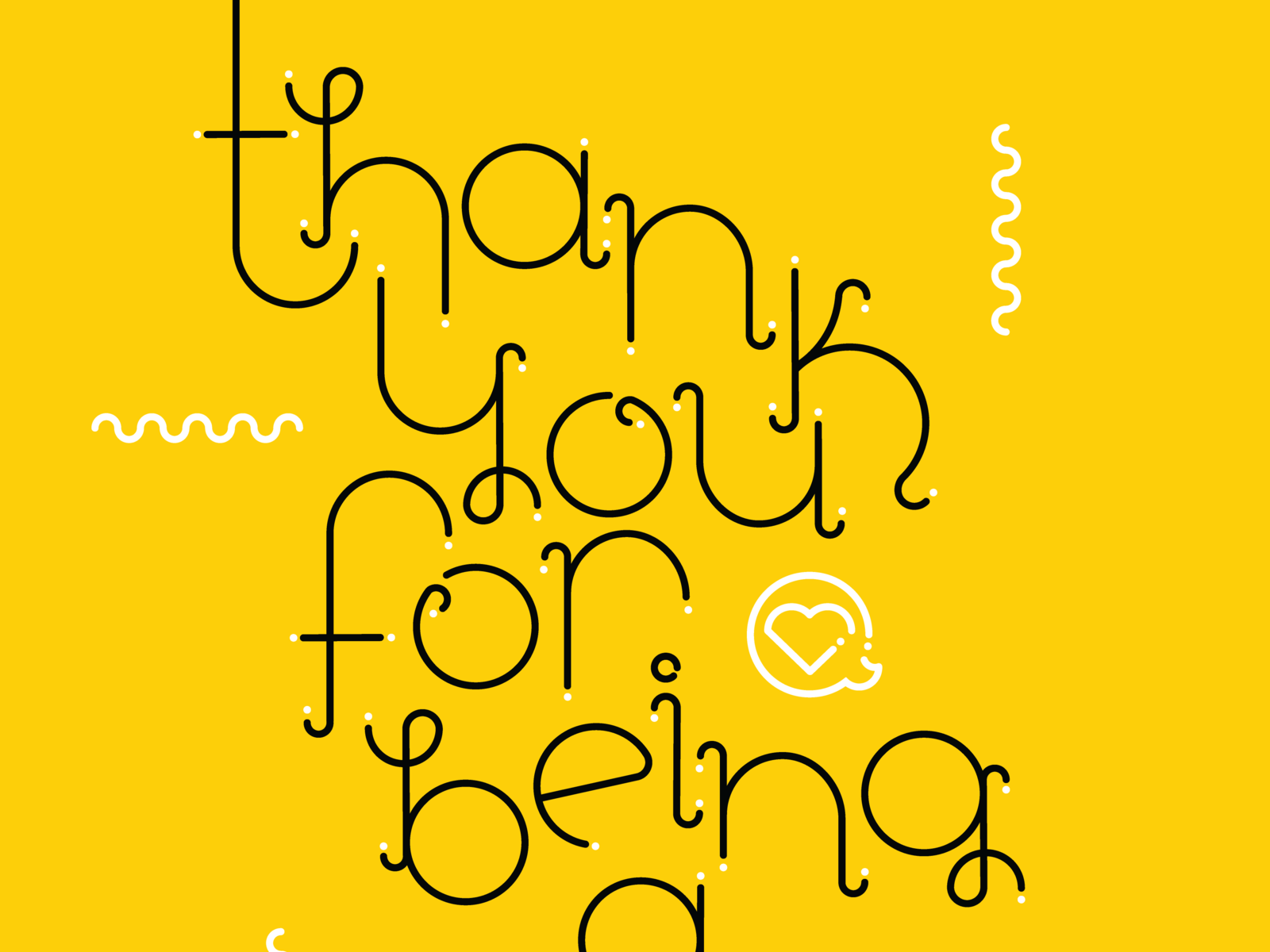 Thank you for being a friend by Lydia Stutzman on Dribbble