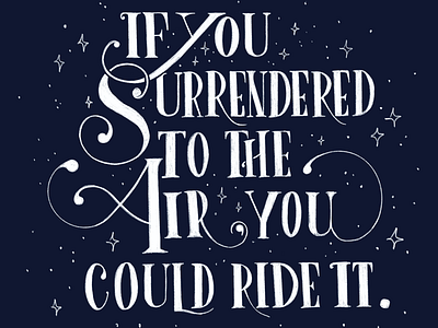 “If you surrendered to the air...” – Toni Morrison air author books hand lettering hand type lettering library ohio author quotes reading toni morrison