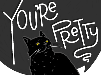 “You’re Pretty.” animal cat cats doodle feline illustration other realm sabrina salem warlock witch