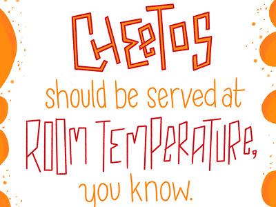 Halloween reminder. cheetos hand lettering hand type lettering orange procreate